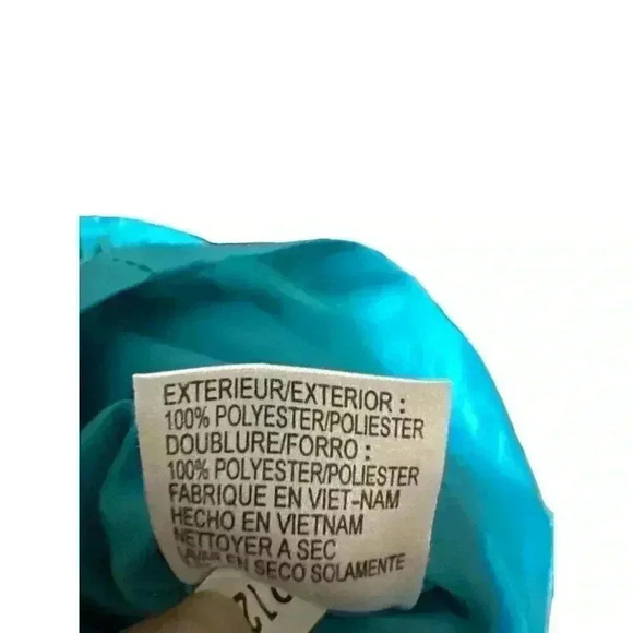 Tahari Arthur Levine Turquoise  Sleeveless Textured  Dress Size 4, Pre-Owned - Picture 4 of 5